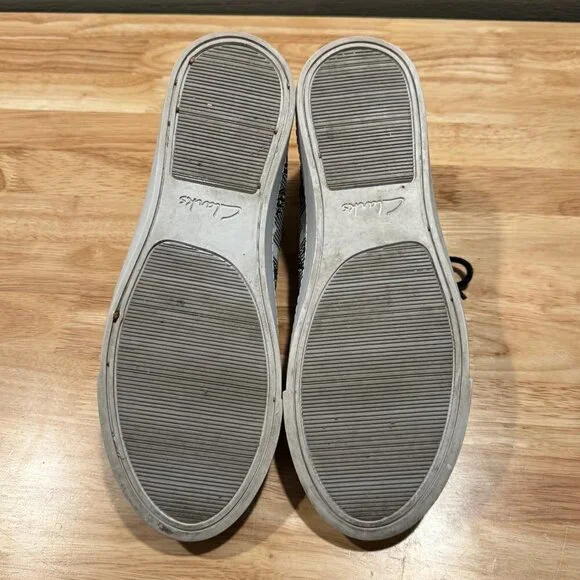 Women’s Black & White Clarks Soft Cushioned & Breathable Tennis Shoes Size 8  * - Picture 6 of 10